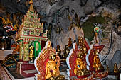 Inle Lake Myanmar. Pindaya, the famous Shwe Oo Min pagoda, a natural cave filled with thousands of gilded Buddha statues. 